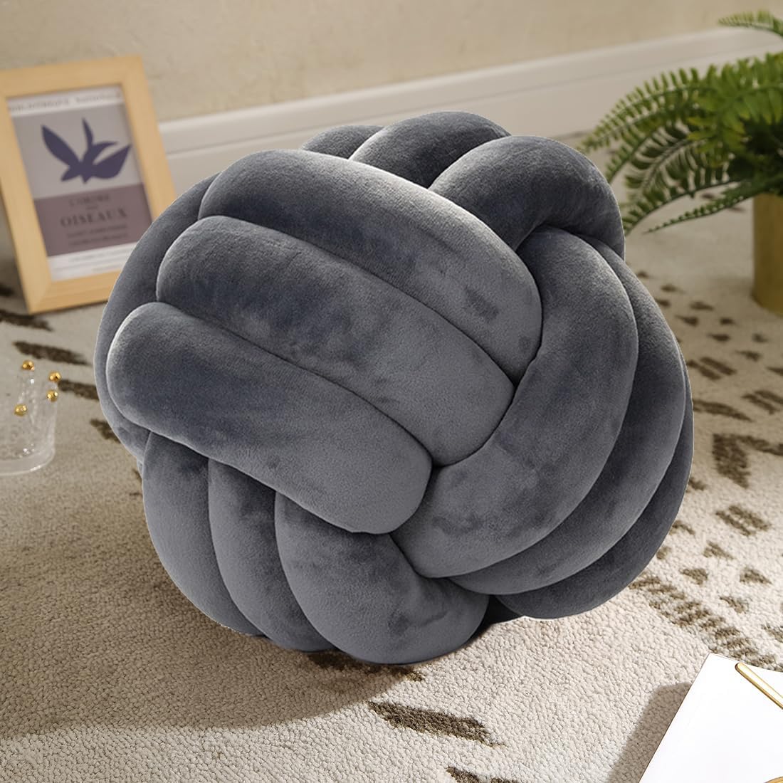 Modern Handmade Pillow - Knotted Pillow ball For Home Decor - Decorative Ball 