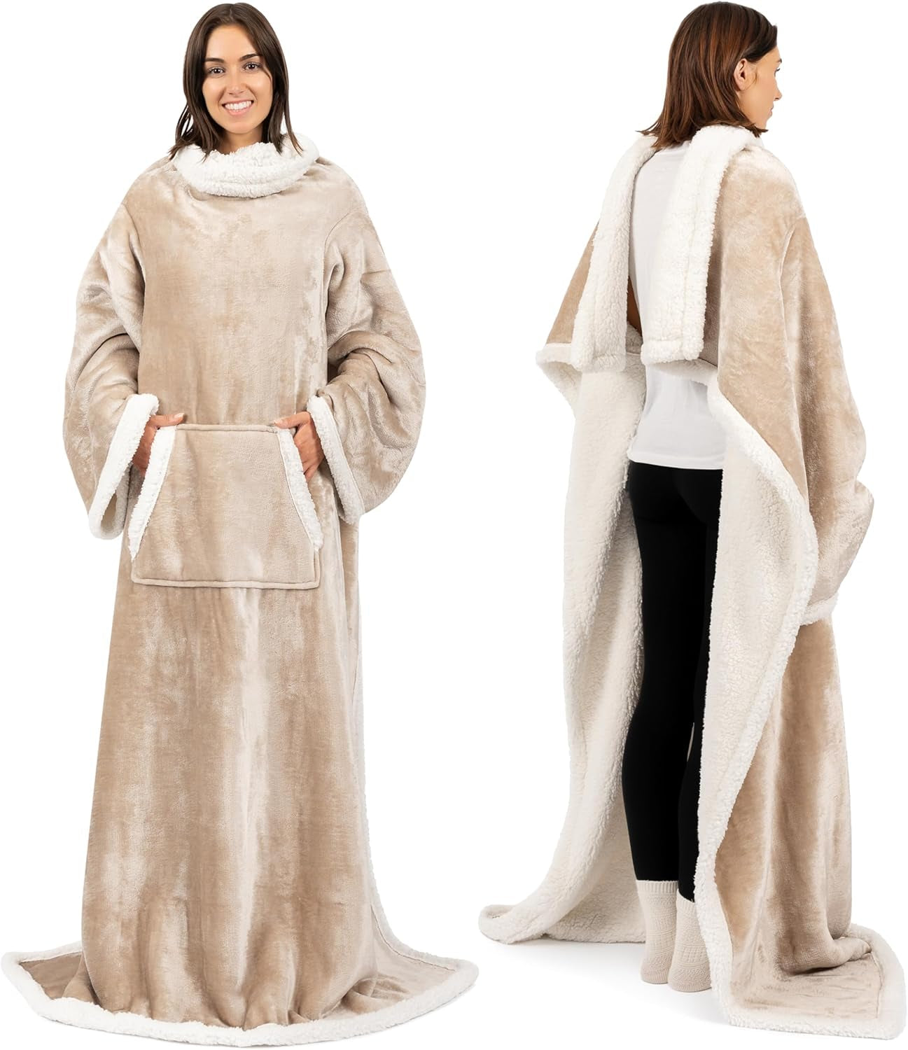 Premium Wearable Blanket - Warm, Cozy, Extra Soft, Lightweight