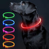 LED Dog Collar Light up Dog Collars 1 Count USB Rechargeable TPU Glow Safety Basic Dog Collars for Large Medium Small Dogs (Cyan)